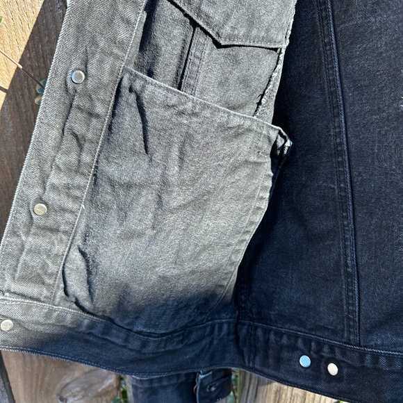 Tellason denim jacket men’s, black color, size L, selvedge denim - Picture 5 of 10